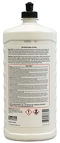 Malco Super Duty Heavy Cut Compound - Professional Cutting, Polishing and Finishing Compound/for Auto Paint Correction, Detailing and Buffing / 32 oz. (127632) - size: 32 Oz.