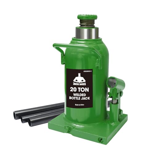 Jack Boss Bottle Jack 20 Ton (40,000 LBs) Hydraulic Car Jack, Fit for Auto Truck Repair and House Lift, Green - color: Green, size: 20 TON