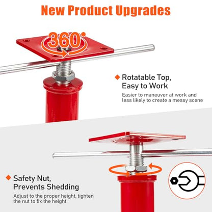 B4B BANG 4 BUCK House Jacks for Leveling Crawlspace, 11" - 16" Height Range, 11023 lbs Max Load Capacity, House Floor Jacks Post Pole for Leveling, 2 Pack - size: 11" - 16" (2 Pack)