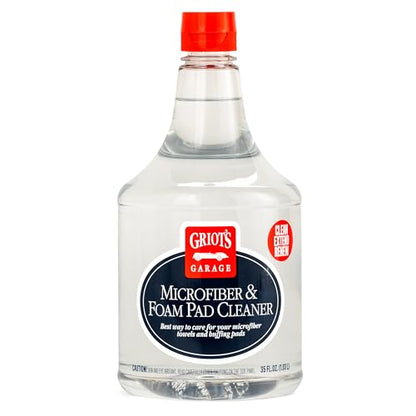 Griot's Garage Microfiber and Foam Pad Cleaner, Removes Polish, Wax, and Sealant Residue, Restores Your Car Cleaning Cloths' Effectiveness, 11078, 35 oz - size: 35 Fl Oz (Pack of 1)
