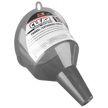Performance Tool W4057 Clear View Easy-Fill Funnel - 1 Quart, Oversized Spout for Quick and Clean Fills - size: 2 Pints, style: Clear View Easy-Fill Funnel