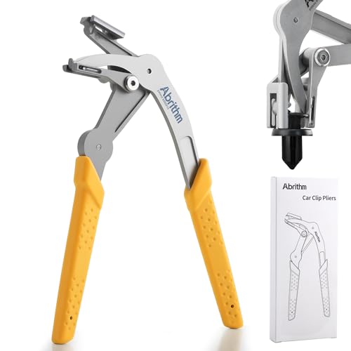 Car Clip Pliers, Panel Clip Removal Pliers, Professional Plastic Fastener Removal Tool for Removing Automotive Fasteners Clips Without Damage Orange - color: Orange
