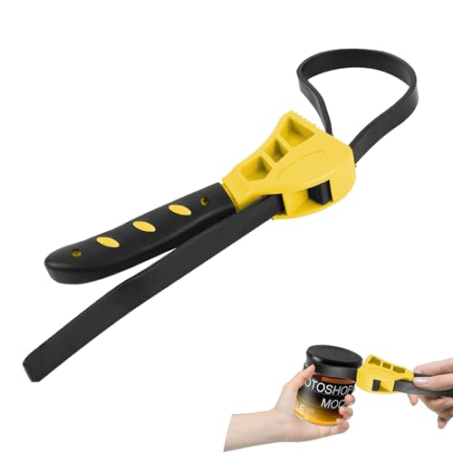 wuyaoyao Strap Wrench Plumbing, Adjustable Rubber Strap Wrench, 18.9 Inch Oil Filters Straps Wrenches, Automotive Belt Wrenches for Water Filter, Plumbing, Sink, Faucet (Yellow, Small) - color: Yellow, size: Small