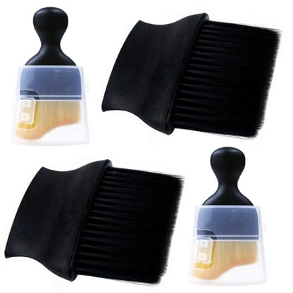 4 Pcs Auto Interior Dust Brush Set Soft Bristles Detailing Brush Dusting Tool Car Interior Cleaning Soft Brushes Duster for Automotive Dashboard, Air Conditioner Vents, Keyboard Dust Removal(Black) - color: Black