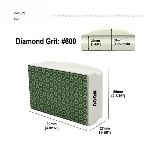 SHDIATOOL Diamond Hand Polishing Pads Foam Back for Granite Marble Stone Ceramic Grit 600 Pack of 2 - style: Grits 600