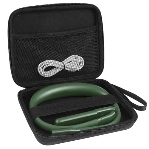 Reading Light with Storage Case: Rechargeable 1600mAh 10-80Hrs Neck Reading Light for Books in Bed, Book Lights for Reading at Night, Sewing Supplies Crocheting Knitting Embroidery Light - color: Green + Storage Case