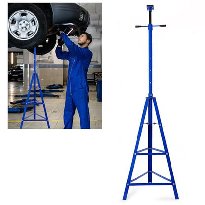 KUAFU Adjustable Under Hoist Tripod Stand, 4500 LBS Load Capacity, 2 Ton | High Lift Jack Stand Reach Under Hoist Stand for Repair Shops, Garages and DIY, 58.35"-81.18" Steel Powder Coated Blue - size: Blue