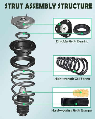 SCITOO Front and Rear Shock Absorber Assembly Fit for 2005-2015 for Toyota Tacoma, Complete Shock and Strut Assembly Kit Fit for 171371L 171371R 37280 4PCS - size: 4 x Front+Rear Struts