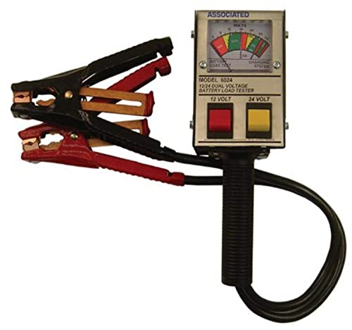 Associated Equipment 6024 12/24V 125 Amp Hand Held Analog Battery Tester,Black