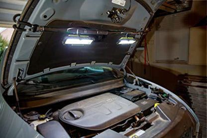 POWERSMITH 2400 Lumen Underhood Work Light with 2 Detachable Magnetic Lights 75 inch Bracket, USB-C Dual Charging Cable (PWLRD024UH)