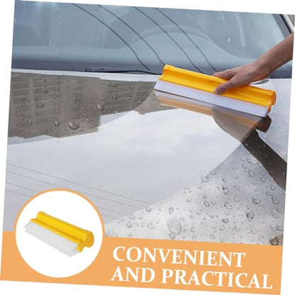 SOLUSTRE Car Windshield Squeegee Double Row Auto Window Squeegee for Car Windshield Cleaning Flexible Water Wiper for Windows Mirrors and Drying 7.87X3.14X1.57In