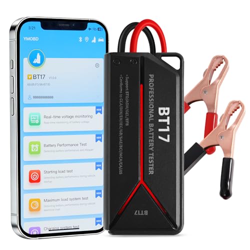 Professional 12V-24V Battery Tester, Precise Battery Testing, Internal Resistance/SOH/SOC, Wireless APP, 25 Languages, 12V-24V Batteries, CCA/DIN/EN/IEC/GB/SAE/BCI/MCA/CA/JIS