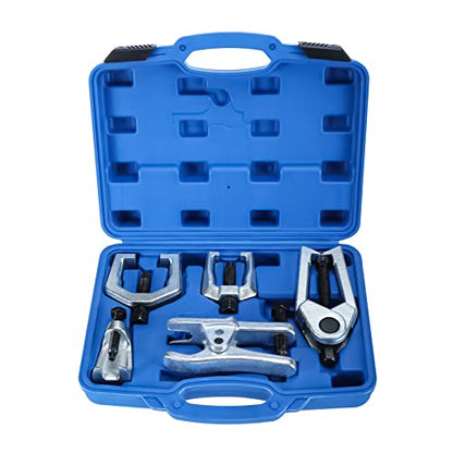 8MILELAKE 5 in 1 Ball Joint Separator, Pitman Arm Puller Heavy Duty, Tie Rod End Remover Front End Service Tool Set for Car SUV Light Truck