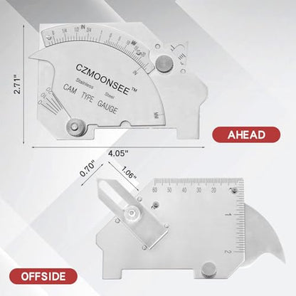 MG-8 Cam-Type Fillet Weld Gauge Stainless Steel Bridge cam Welding Inspection Ruler