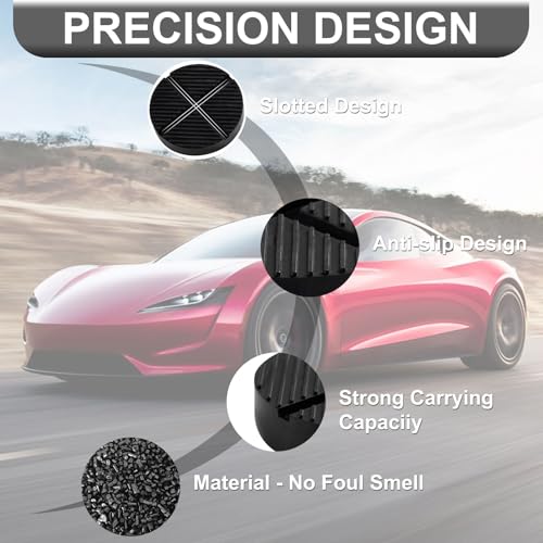 Universal Floor Jack Rubber Pad, Cross Beam Jack Adapter, Pinch Weld Side Frame Protector, 1 Pack, Black - size: 1 PACK