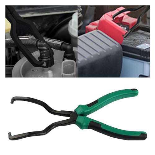 smilfuy Fuel Line Plier, Quick Disconnect Release Removal Tool, Petrol Hose Pipe Clamp Clip with Handle, Universal Fuel Line Clip Removal Plier, Pipe Clip Repair Tool for Most Cars (Green) - color: Green