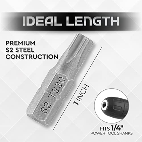 Torx Plus 5-Point Tamper-Proof Security Bits - 12Pc Torx Star 5 Point, Security Tamper Proof, Driver Bit Set TS7,8,9,10,15,20,25,27,30,40,45,50 Multifunction Damage/Shear Resistant Torque Kit - style: Torx Plus (5-Point)