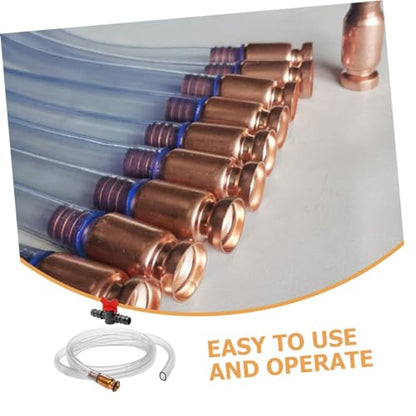 BESTOYARD 1set Automatic Siphon Pump Transfer Hose for Oil and Water Extraction Complete Kit Clamp and Connector for Automotive Maintenance