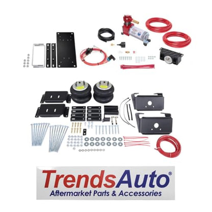 TrendsAuto Firestone Airide Ride-Rite Rear Air Springs Kit & Air Command Standard Compressor with Dual Analog Gauge System fits 2010-2026 Ram 4500 5500 Cab-Chassis | Includes TrendsAuto Decal - size: Dual Path (Analog Only)