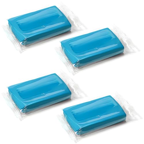 4 PCS Car Clay Bar, Damage Free Auto Cleaning Clay with Washing & Adsorption Capacity, Premium Grade Magic Wash Bar No Scratch Detailing Cleaner Kit for SUV RV Truck (Blue) - color: Blue, size: 4 PCS