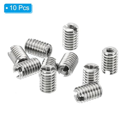 PATIKIL Thread Adapters Sleeve Reducing Nut, 10 Pcs M4x0.7 Male to M2x4 Female Repairing Insert Nut Screw Reducer Stainless Steel Fastener 6mm - size: M2xM4x6mm
