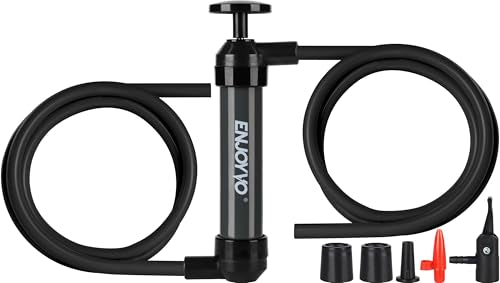 Manual Multi-Use Transfer Pump - 3-in-1 Siphon, Forced Liquid & Air Inflator Pump for Gasoline, Diesel, Oil - No Electricity Needed, 6-8L/min Fast Flow with 51" Extended Hose