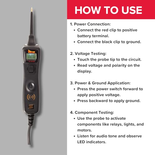 Power Probe 3 Circuit Tester, Supplies Power & Ground (PP3CSBLK) - color: Black - Limited Edition