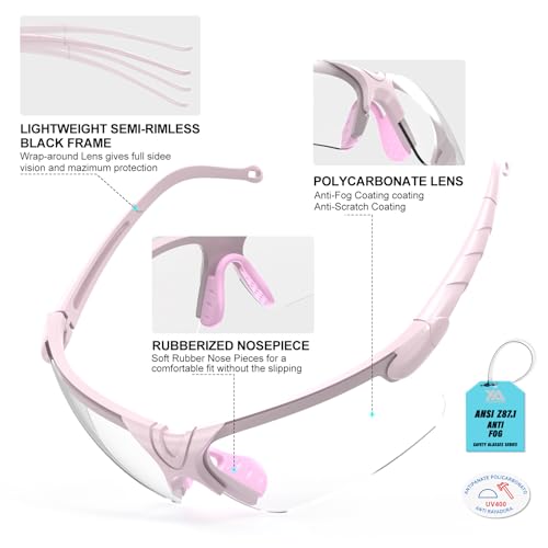 xaegistac Shooting Glasses with Case-Safety Glasses Anti Fog | Z87.1 Certificated Impact Resistance Safety Glasses for Hunting Shooting Sports - color: Multicolor