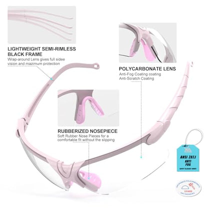 xaegistac Shooting Glasses with Case-Safety Glasses Anti Fog | Z87.1 Certificated Impact Resistance Safety Glasses for Hunting Shooting Sports - color: Multicolor
