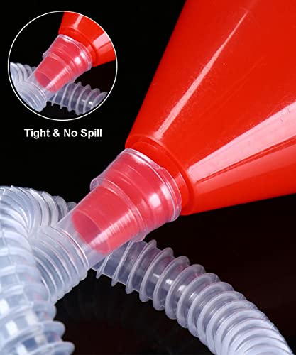 Funnels for Automotive Use,Plastic Small Funnel for Oil Change,Flexible Funnel with Long Hose for Gas,Fuel,Gasoline,Water,Fluid,Liquid Transmission
