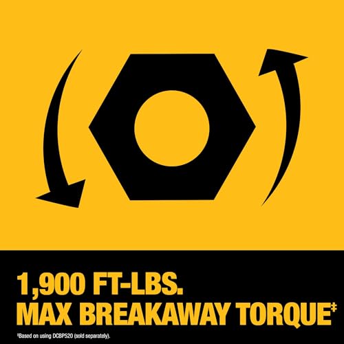 DEWALT 20V MAX XR 1/2 Inch Cordless Impact Wrench Kit with Hog Ring Anvil, Battery and Charger Included (DCF961GP1) - style: Kit with Battery