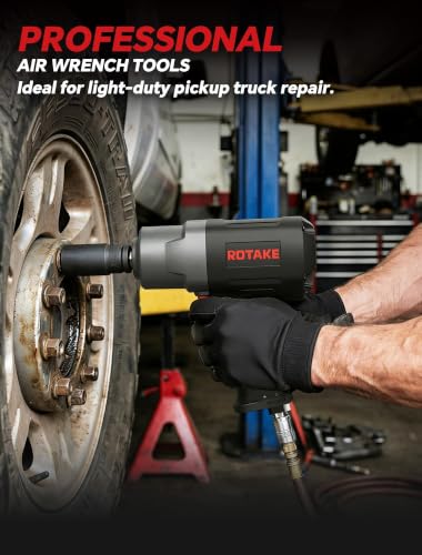 ROTAKE 1/2" Air Impact Wrench, 1400 ft-lbs, Twin Hammer, RT-5276 | 7200 RPM Speed, Heavy-Duty Aluminum Hammer Case, 5.14-lb Composite Body, 3-Speed Control, Tire Shops & Auto Repair - size: 1/2" (1400 ft-lbs)RT-5276