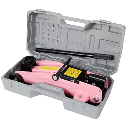 1.5 Ton Low Profile Hydraulic Trolley Service/Floor Jack, Floor Jack 1.5 Ton (3,000 LBs) Hydraulic Car Jack, Lifting Range 5"-11.8" - color: With Plastic Cas