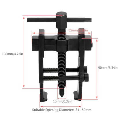 Beam 2 Jaw Puller 2" Bearing Gear Pullers, 108mm T-Shaped Screw | High Carbon Steel Pullers, Adjuestable Pulley Removal Tool for Bearings/Flywheels/Pulleys Remove - size: 2Jaw 2In 65×108MM