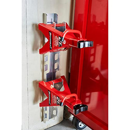Wall Mount Aluminum Floor Jack Holder & Vertical Jack Stand Storage Rack, 2-Piece Garage Organizer for 1.5-3 Ton Floor Jacks and 2-12 Ton Jack Stands, Aluminum Construction