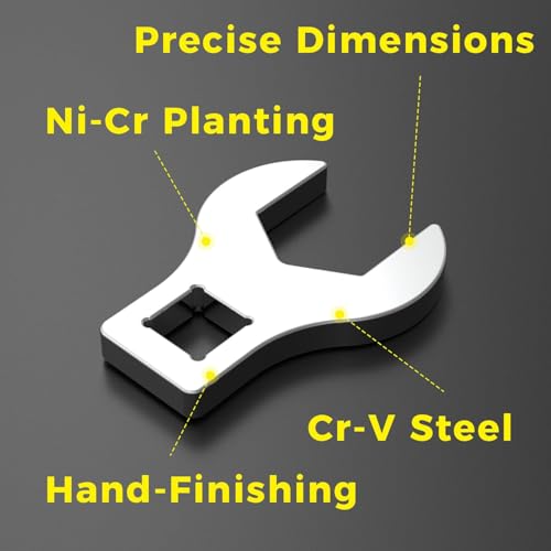 3/8" Drive Crowfoot Wrench Set, 10 Piece Cr-V Steel + Ni-Cr Plating Super Hard Open End Crow Foot Tool Set, Metric 10-19 mm Crows Feet Wrench Set with Storage Pouch for Home Bike Car Repair - style: Regular - Metric