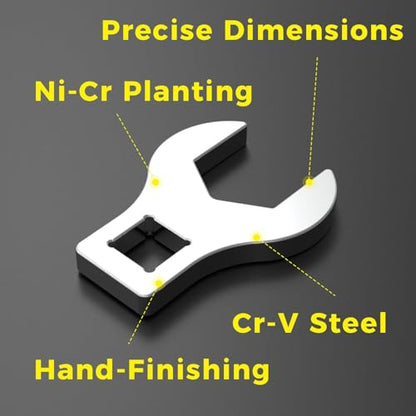 3/8" Drive Crowfoot Wrench Set, 10 Piece Cr-V Steel + Ni-Cr Plating Super Hard Open End Crow Foot Tool Set, Metric 10-19 mm Crows Feet Wrench Set with Storage Pouch for Home Bike Car Repair - style: Regular - Metric