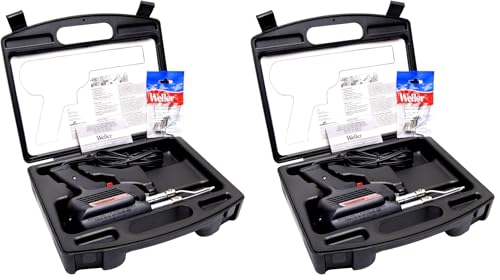 Weller 260 Watt & 200W Professional Soldering Gun Kit with Three Tips and Solder in Carrying Case | D550PK, (Pack of 2) - size: 6 piece (Pack of 2)