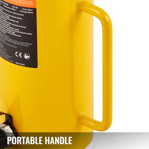 VEVOR Hydraulic Cylinder Jack 30Ton, Solid Ram Hydraulic Cylinder 4Inch, Stroke Single Acting Hydraulic Cylinder, w/Quick Connector Portable Hydraulic Solid Jack Industrial Lifting Jack Ram - size: 30T 4Inch