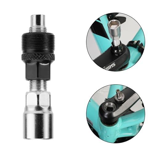 Oumers Bike Crank Extractor/Arm Remover and Bottom Bracket Remover with 16mm Spanner/Wrench. Professional Bicycle Repair Tool Kit - color: Black