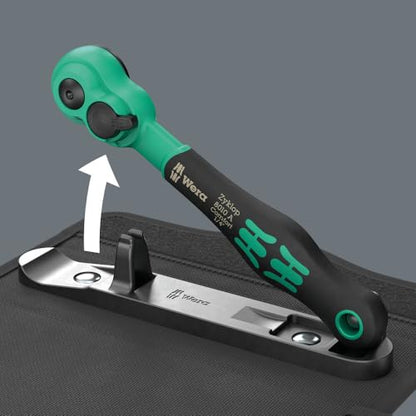 8100 SA 14 Zyklop Comfort Ratchet Set, reversing Lever, 1/4" Drive, Metric, 28 Pieces