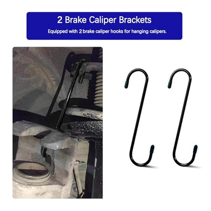Ratchet Brake Caliper Adjustment Tool,Brake Caliper Press Caliper Piston Spreader Brake Tools,Brake Caliper Piston, Brake Caliper Press Ratchet with 2 Caliper Hooks 2 Steel Plates and Gloves (Blue) - color: Blue