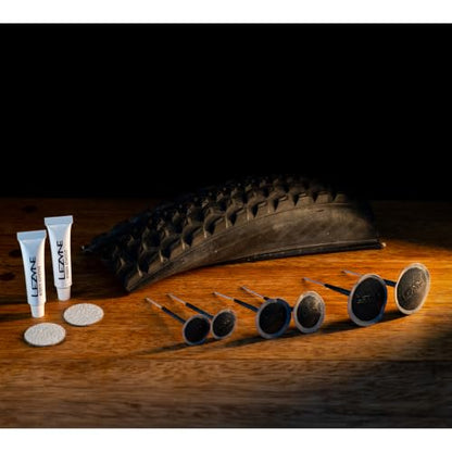 LEZYNE Tubeless Pro Plugs Bicycle Tire Repair Kit | 6-Plug Puncture Sealing System with Abrasive Scuffer Pads & Rubber Cement Adhesive, Bike Maintenance Set