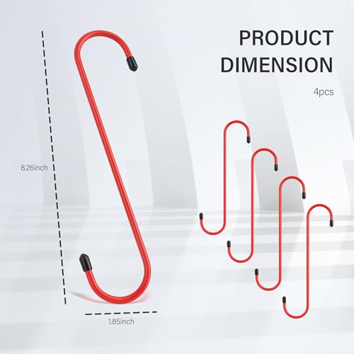 Stacool 2PCS Brake Caliper Hangers,Brake Caliper Tool/Brake Caliper Compression Tool for Changing Brake Pads,Braking,Universal Automotive Tools Brake Caliper Hooks with Rubber Caps (2, Red) - color: Red