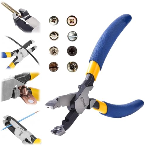 Multi-Function Screw Extractor Pliers, Non-Slip Screw Removal Tool, Extracts Stripped, Broken, Rusted Screws, Screw Pliers for Tightening, Loosening and Gripping Nuts and Bolts, Wire Cutting Function