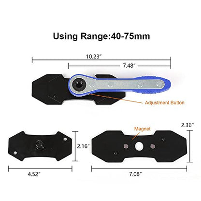 G-PLUS Blue 360° Brake Caliper Press Tool with 2 Groups Steel Plates | Ratchet Piston Spreader Automotive Tools Car Brake Repair & Instalation,4 in 1 Universal Disc Ratchet Brake Caliper Tool - color: Blue(Seller delivery)