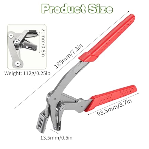 Car Clip Pliers, 1 Pcs Panel Clip Removal Tool, Professional Plastic Auto Fastener Removal Pliers, Interior & Exterior Trim, Damage-Free Disassembly Tool for Mechanics (Red)
