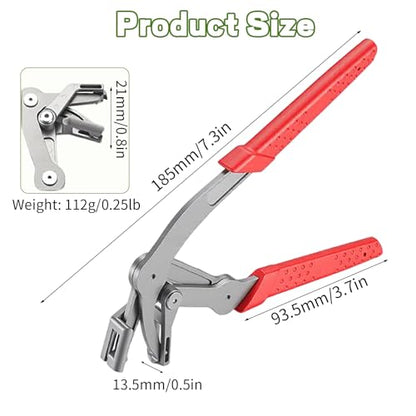 Car Clip Pliers, 1 Pcs Panel Clip Removal Tool, Professional Plastic Auto Fastener Removal Pliers, Interior & Exterior Trim, Damage-Free Disassembly Tool for Mechanics (Red)