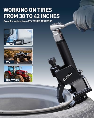 Subtoy Effort-Saving Manual Tire Bead Breaker, 38"-42" Tires Changer Tool with Rubber Pad, Protect Aluminum Alloy Hubs, Easy-Operated Tire Repair Tool fit Car Truck Tractor Mower ATV RV