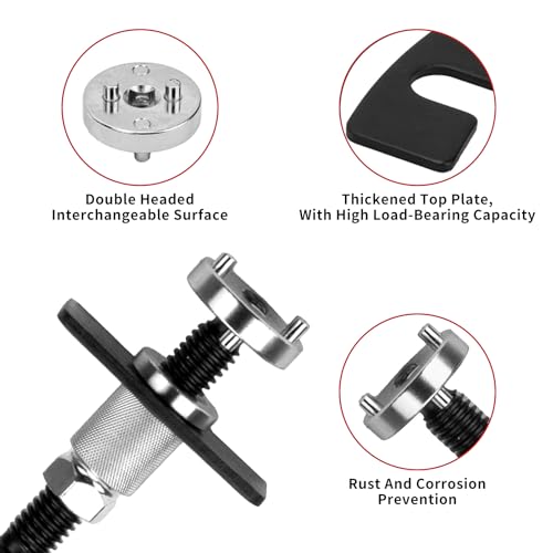 Car Brake Piston Wind Back Tool, 3pcs/Set Brake Caliper Piston Rewind Tool, Auto Rear Brake Pad Wind Back Tool, Brake Caliper Wind Back Tool for Replacement of Rear Brake Pad (Black)
